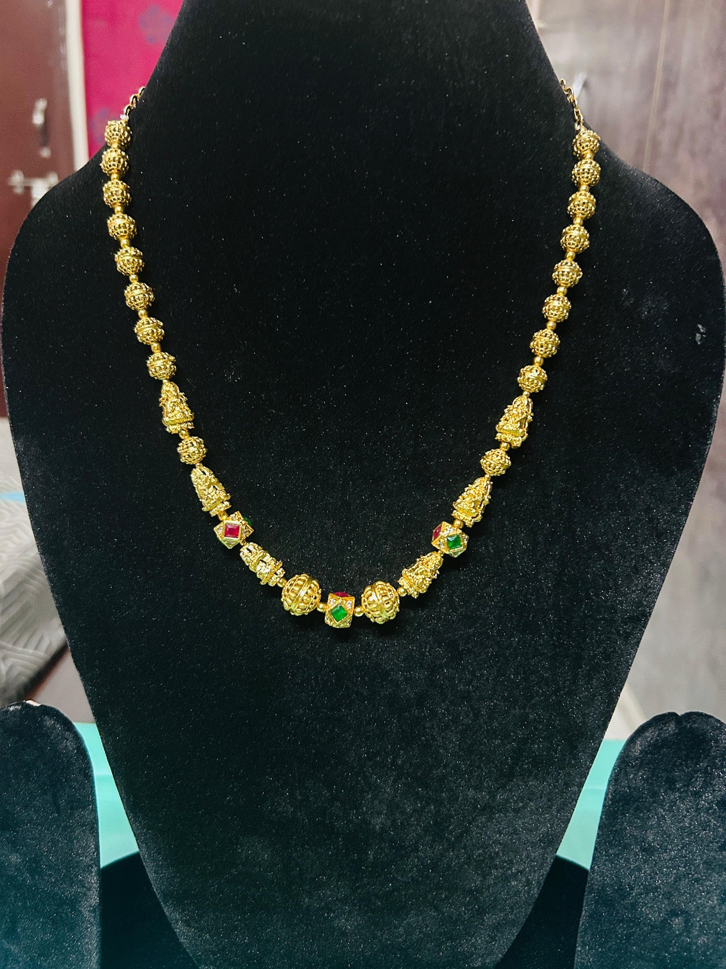 Rudraksha Mala with Gemstone Accents